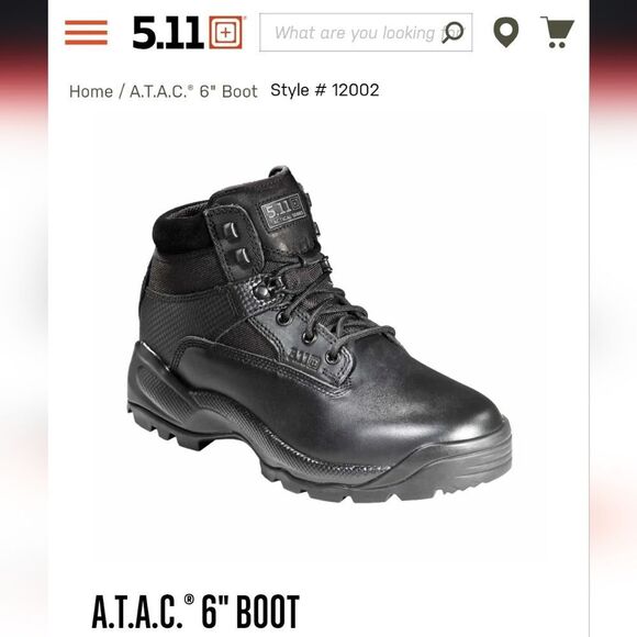 511 Tactical A.T.A.C 6 (Brand New) Black Mens 9 WIDE - Picture 1 of 6